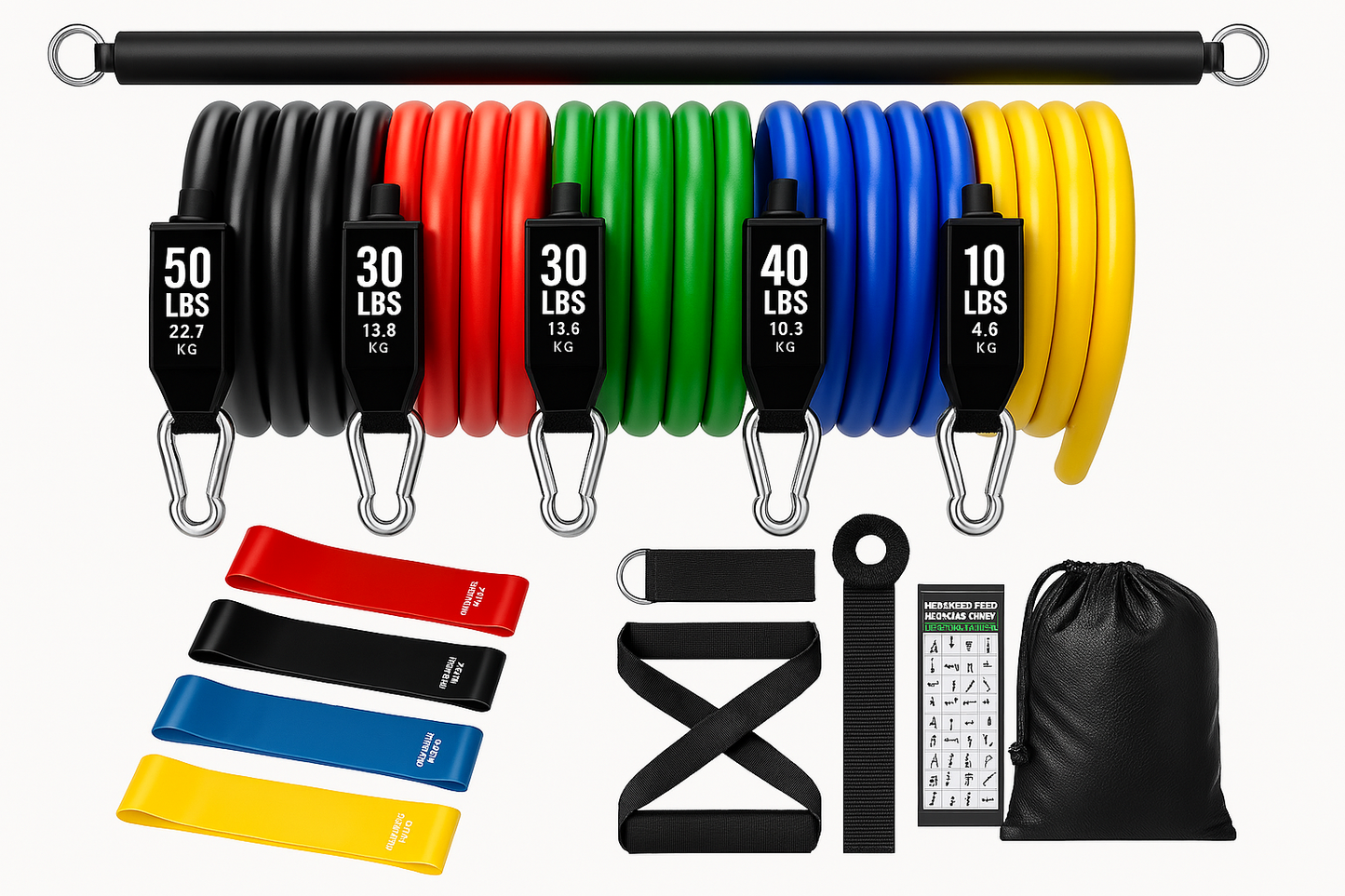 Kit Bandes de Résistance Multifonction – Entraînement Complet, Liberté Totale