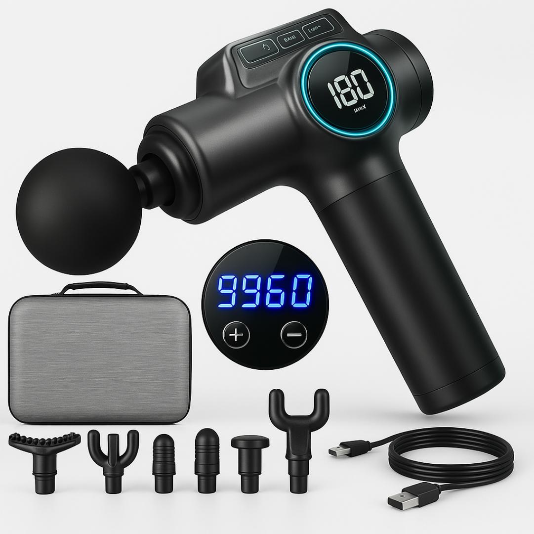 Pistolet de Massage Pro – Récupération Intelligente & Détente Ciblée